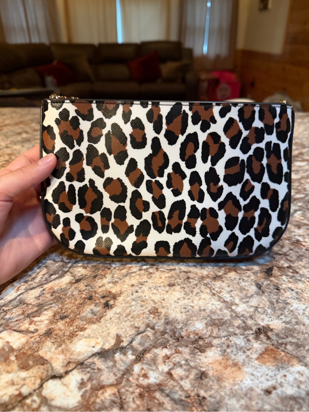 Kate Spade Leopard Print Chain Crossbody — Brown/Black/Cream - Picture 2 of 3